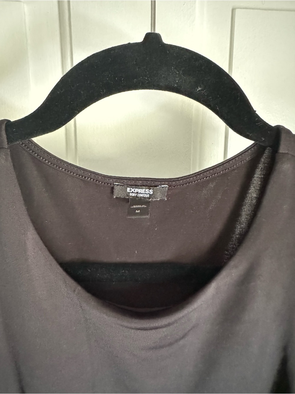 Express Scoop Neck Body Contour Top - Black